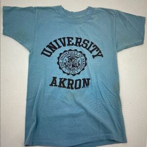 University of Akron Light Blue Short Sleeve Tee